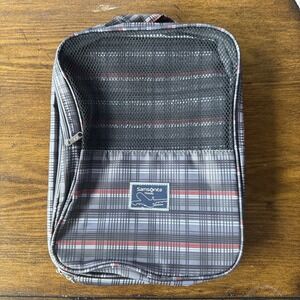 Samsonite Travel Accessories Packing Cube Organizer 12x9x4 Gray Plaid